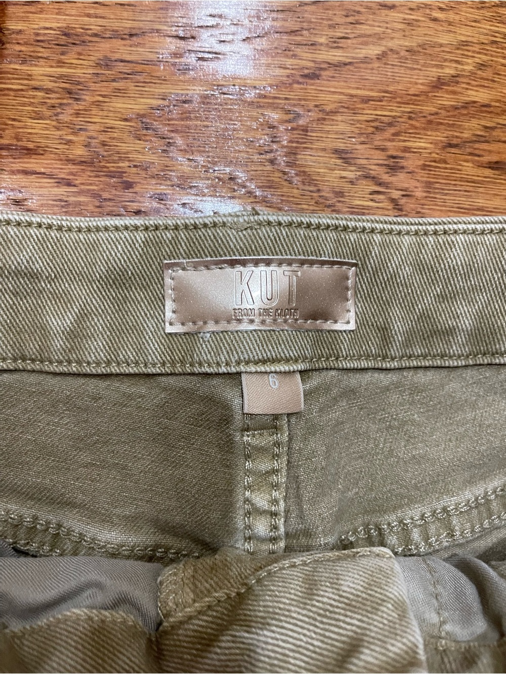 Kut From The Kloth - Meg High Rise Wide Leg - Khaki - Size 6 - Picture 2 of 3